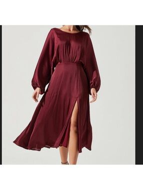 ASTR the Label Wine Marin Dolman Mini Dress